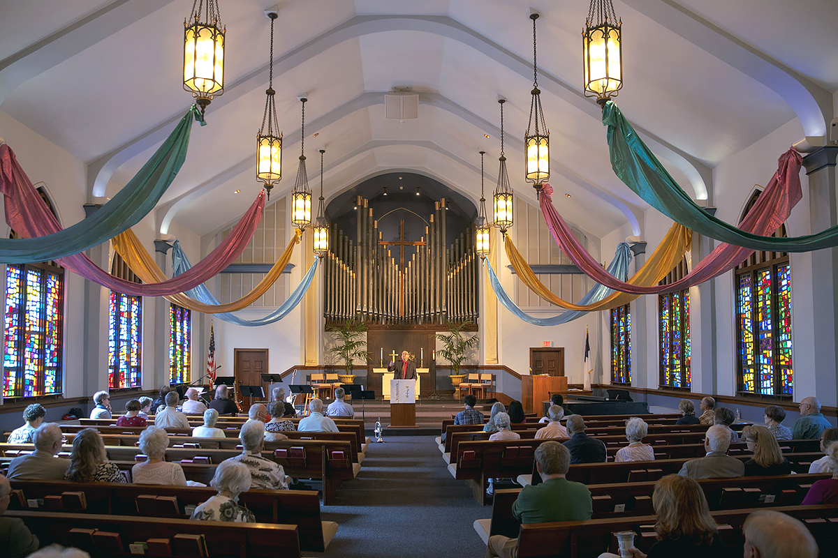 Laurel Sanctuary during Easter Sermon